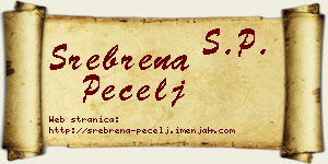 Srebrena Pecelj vizit kartica
